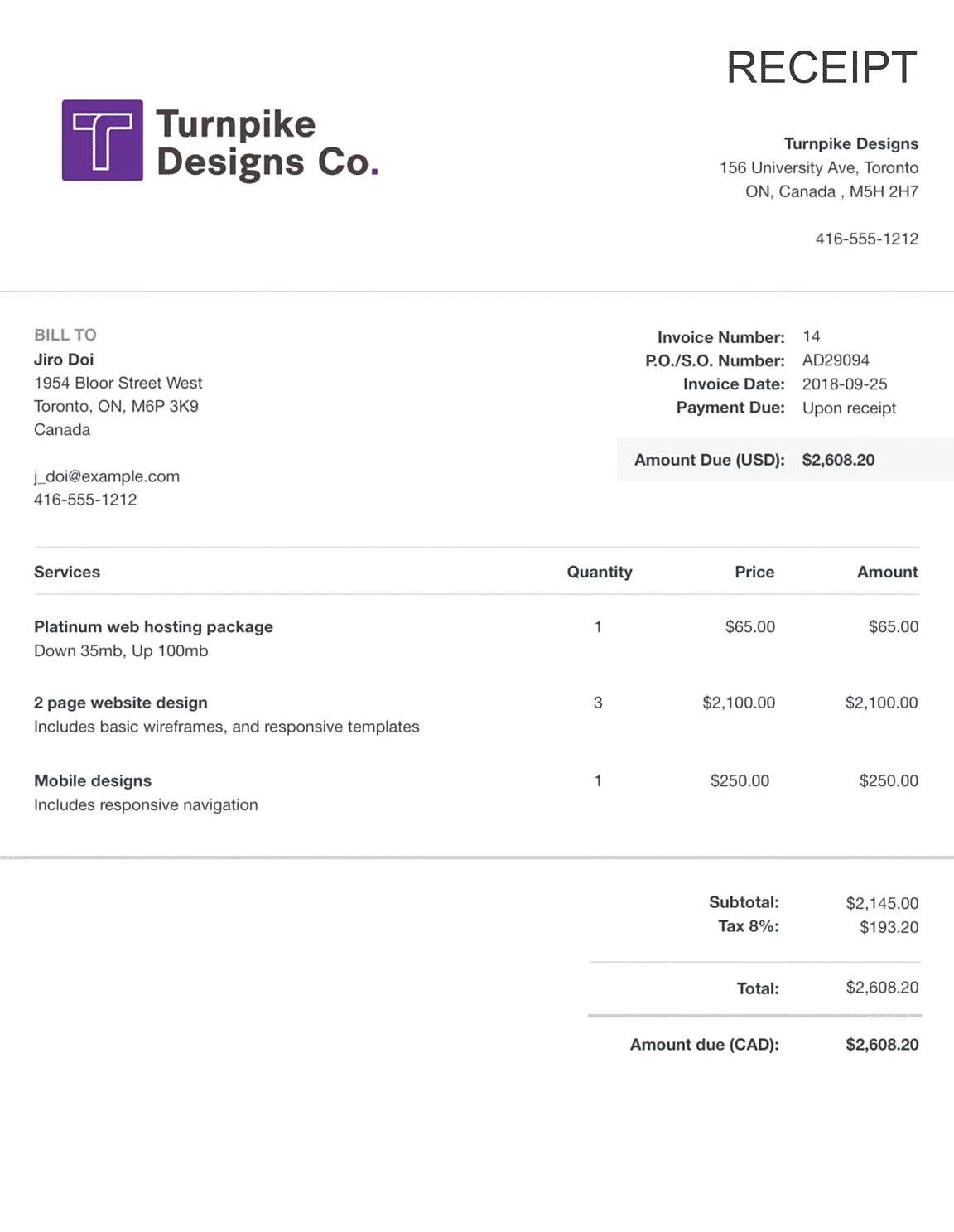 Free receipt maker wave financial
