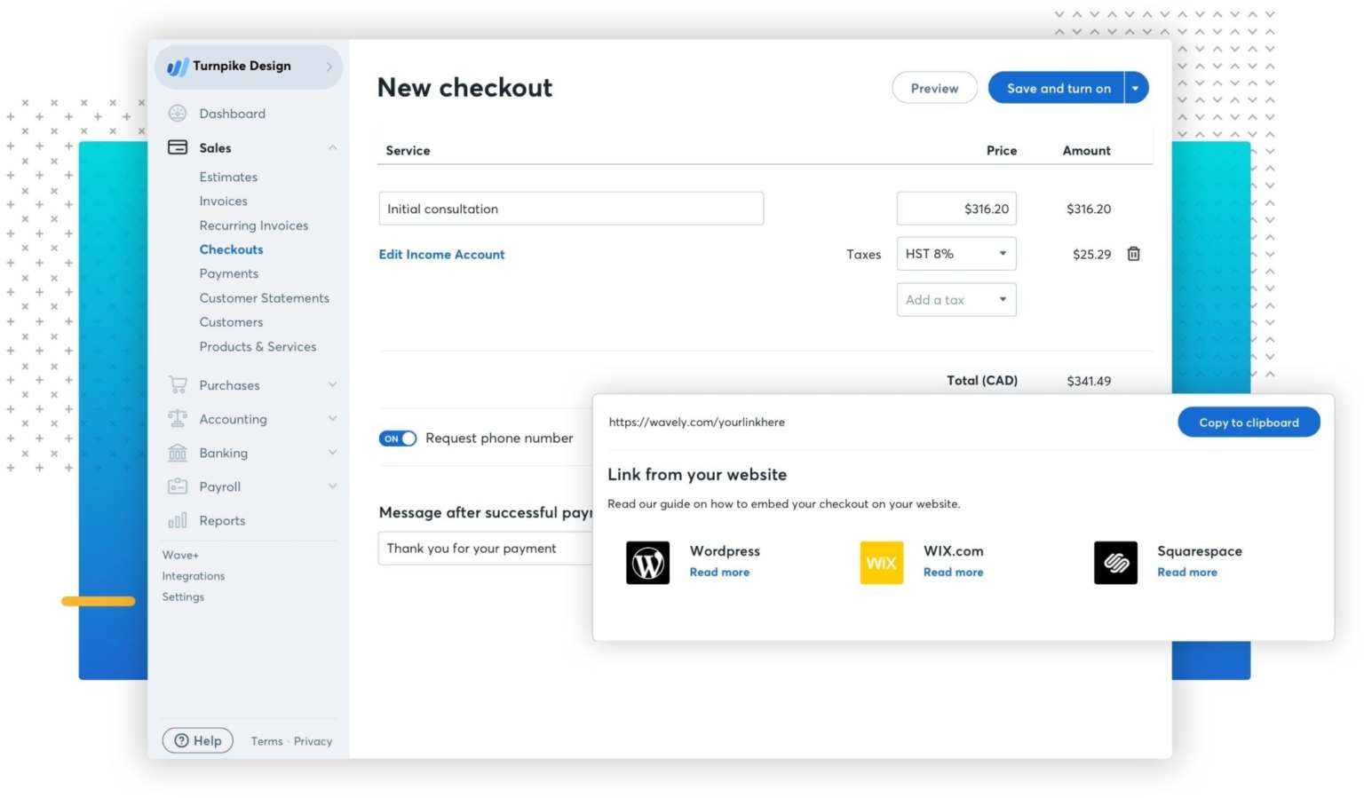 Another way to get paid online with Checkout