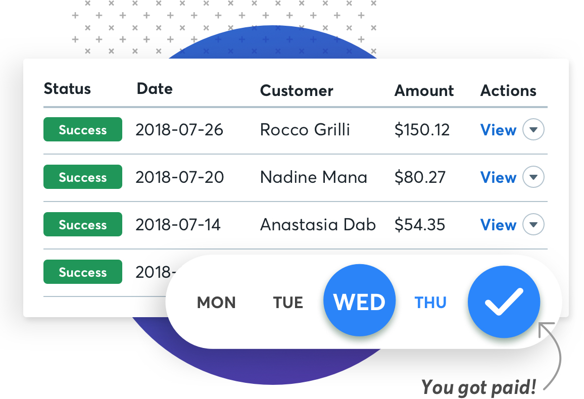 Screenshots of Wave's payment solution Screenshots of Wave's payment solution