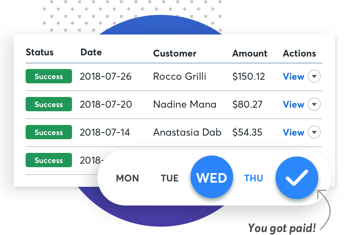Screenshots of Wave's payment solution Screenshots of Wave's payment solution
