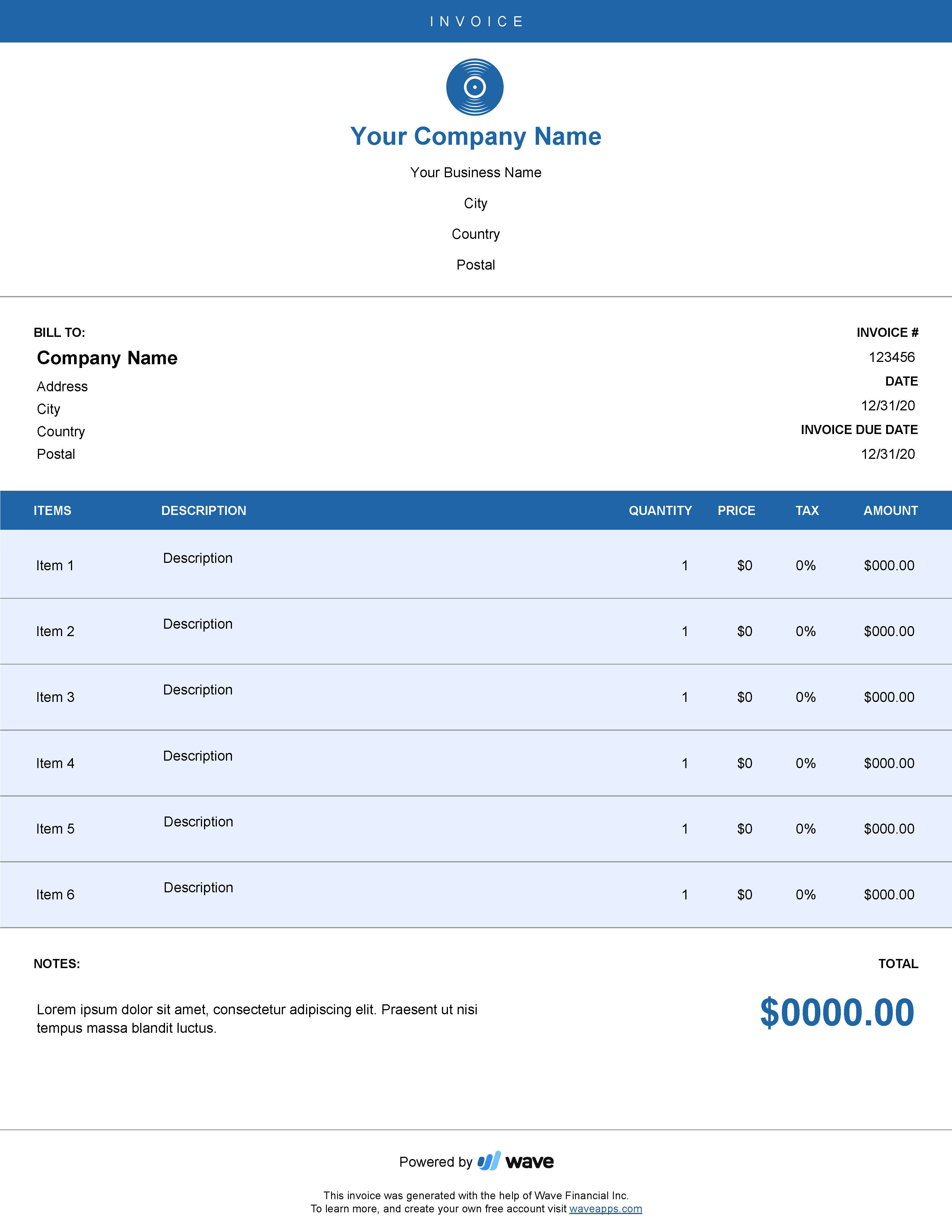 DJ invoice template - Wave Invoicing With Invoice Template For Dj Services