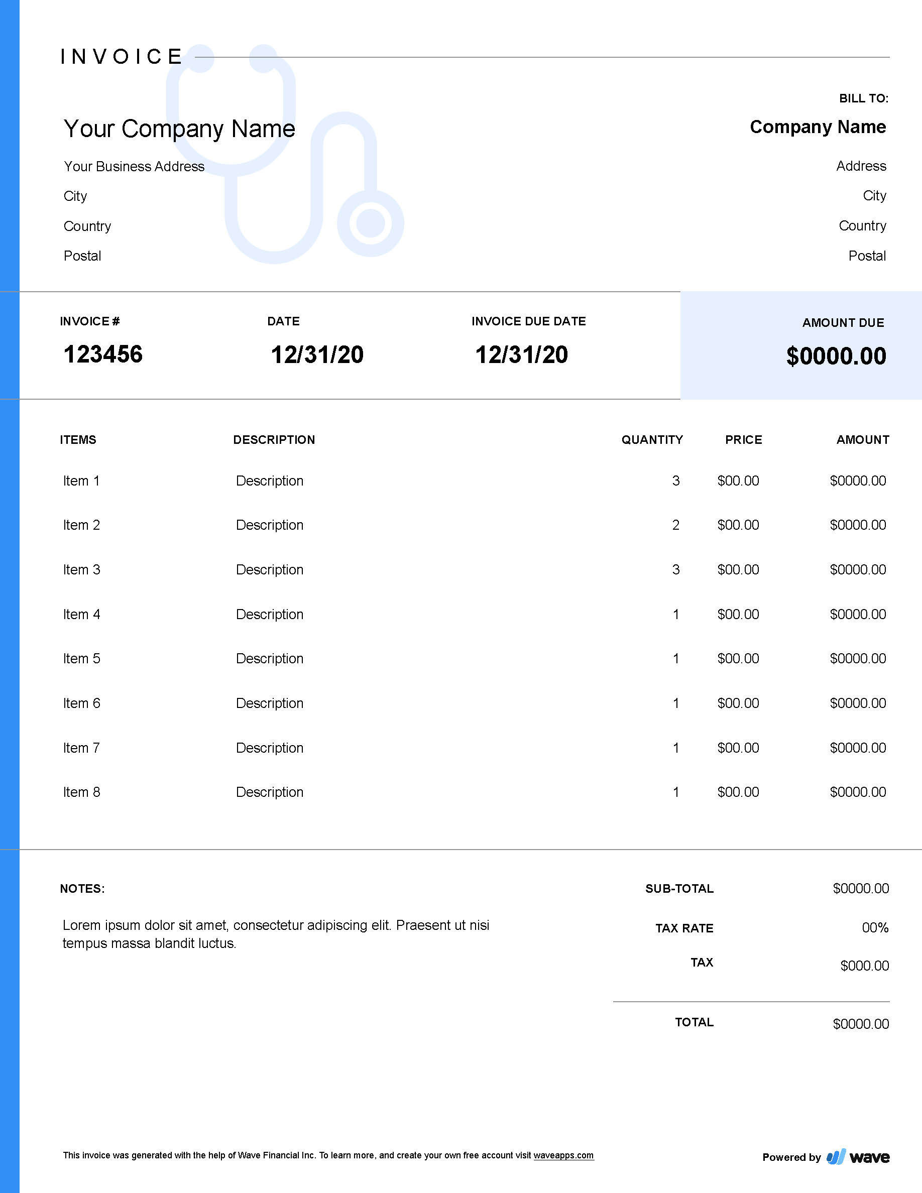 home-health-care-invoice-template