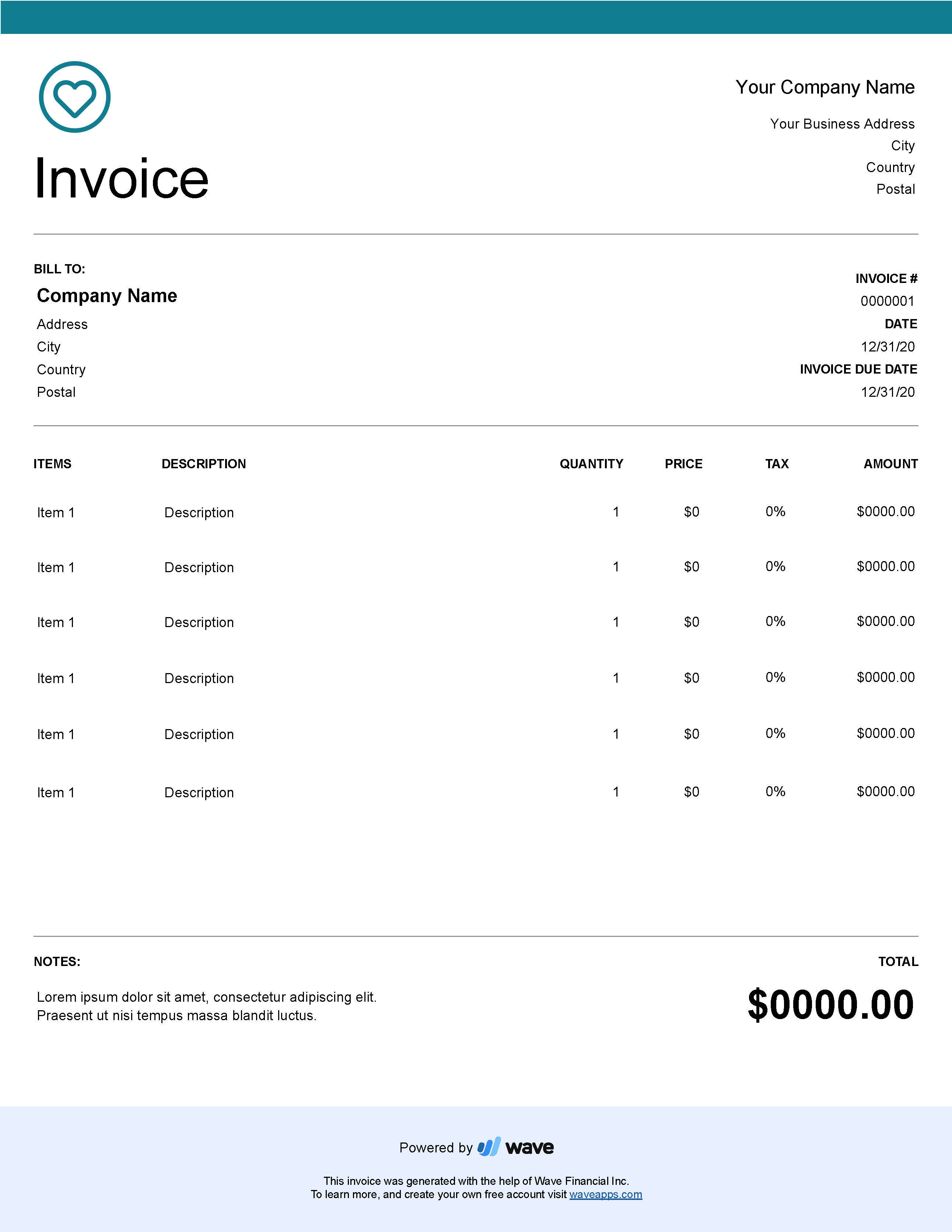 Non-profit invoice template - Wave Invoicing Within Donation Report Template