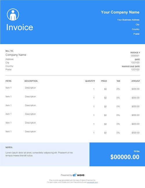 self employed invoice template best free and simple