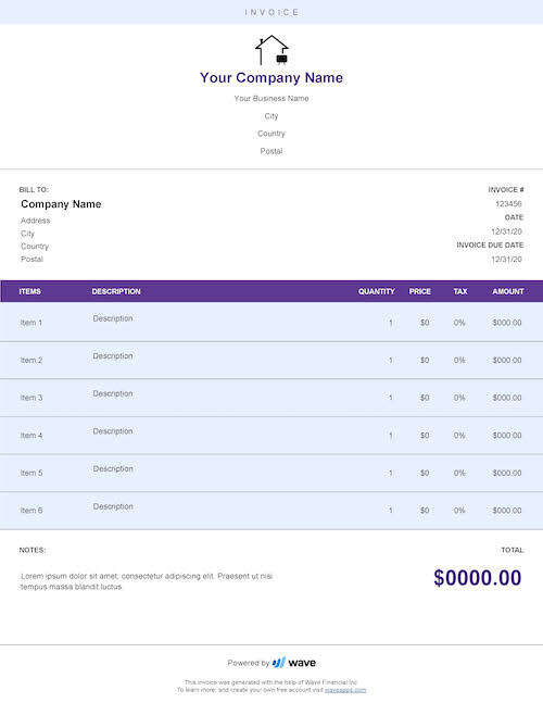 Get Vat Invoice Template Word Background