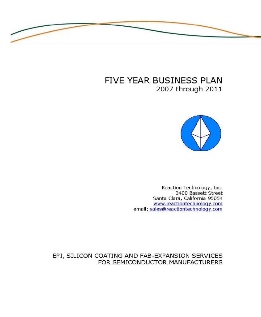 business plan front page template